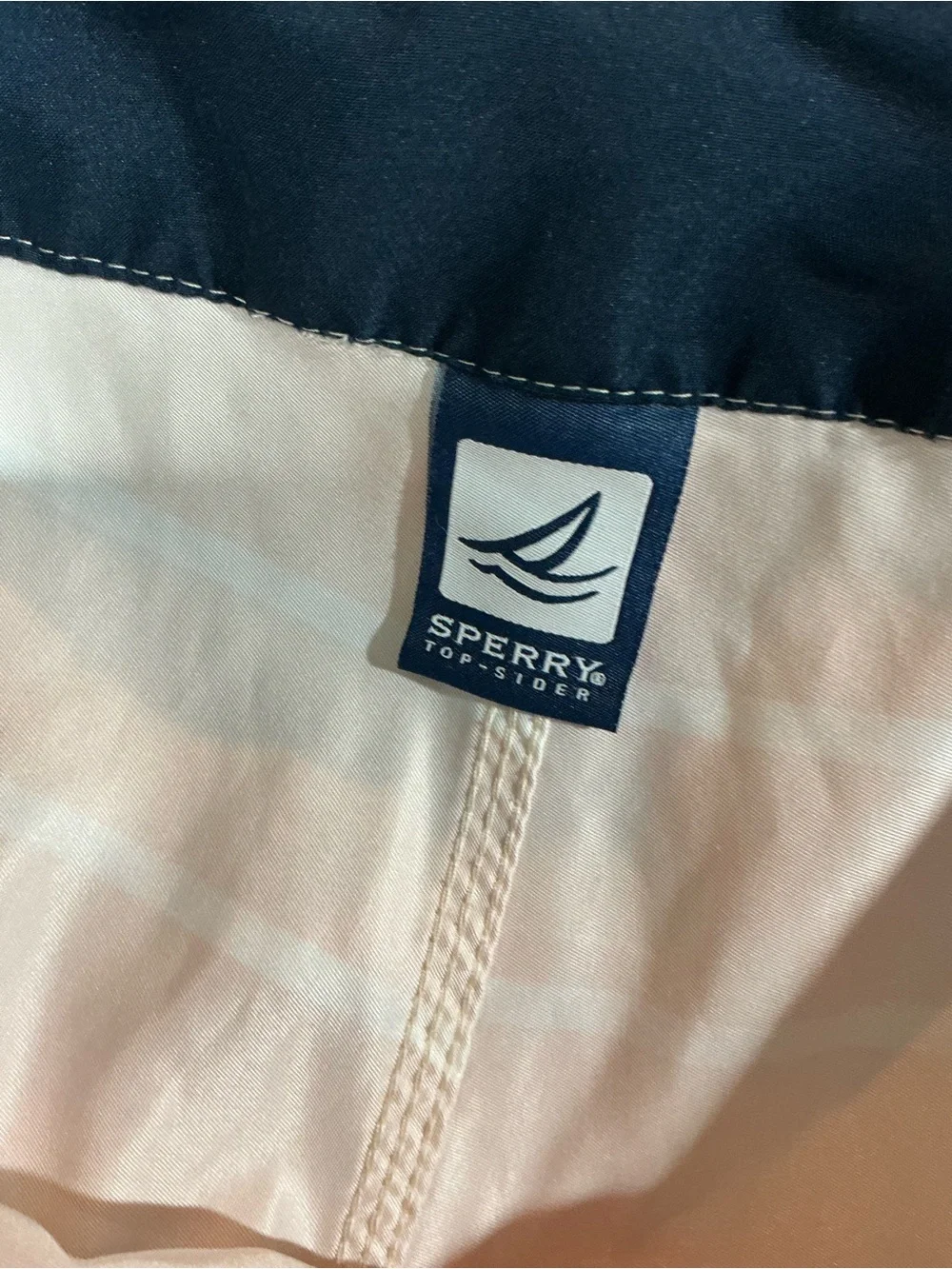 💙 Sperry Top-Sider Men’s Orange White Blue Striped Board Shorts - 38 (01254)